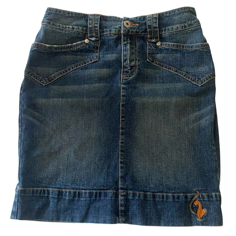 Y2K Vintage Baby Phat Denim Blue Skirt Size 7